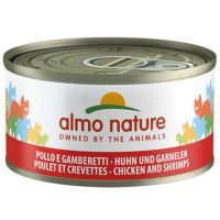 48x70g Pui & Creveți Almo Nature hrană umedă pentru pisici
