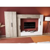 Living Pati 027 - Mobila Sufragerie Stejar + Alb