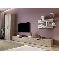 Living Pati 059 - Mobila Sufragerie Stejar + Alb