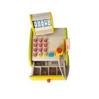 Casa de marcat cu accesorii din lemn, 24x21cm, 7Toys