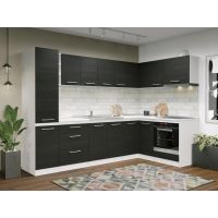 Set Mobila Bucatarie Colt Mina 280*160 Alb/Ferrara - C31