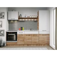 Set Mobila Bucatarie Gastro 240 Alb/Stejar - C23