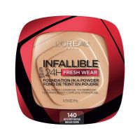 Pudra Compacta - L&#039;Oreal Paris Infaillible 24H Fresh Wear Foundation In A Powder, nuanta 140 Golden Beige, 9 g