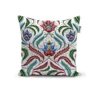 Fata de perna decorativa, 45 x 45 cm, bumbac, model 26 Patru Anotimpuri