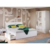 Set Mobila Dormitor Snow C04 cu oglinda