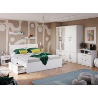 Set Mobila Dormitor Snow C15 cu oglinda