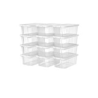 Set 12 cutii depozitare pantofi Pantofi pana la numarul 41 Transparent