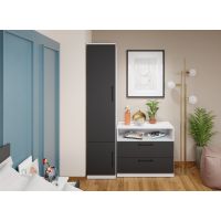 Dulap Benjamin Gri / Alb – C41