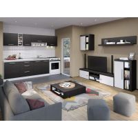 Pachet Mobila Bucatarie + Living Ferrara / Alb