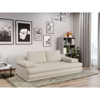 Canapea Extensibila Sensi plusata aspect lana alba