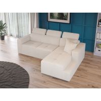 Coltar Extensibil Paloma plusat aspect lana alba
