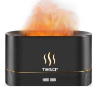 Difuzor Aromaterapie Teno&reg;, Efect Flacara, 2 trepte de luminozitate, oprire automata, capacitate 180ml, silentios, umidifica aerul, negru