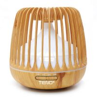 Difuzor Aromaterapie Teno&reg;, lumini ambientale, control manual, 3 trepte de temporizare, capacitate 500ml, silentios, umidifica aerul, stejar deschis
