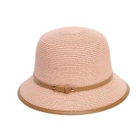 Palarie Malvina Paie Roz Bucket-Hat