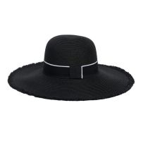 Palarie Playa Neagra cu Boruri Late Franjurate