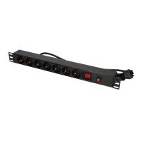 Extralink 19' 1U 7 SOCKET EU TYPE POWER PDU WITH SWITCH PDU 7-EU Prelungitor (EX.12967)