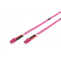 DIGITUS Fiber Optic Patch Cord LC to LC Multimode OM4 - 2m Duplex color RAL4003 Length 2m (DK-2533-02-4)