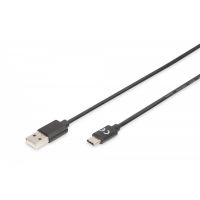 DIGITUS USB Type-C connection cable, Type-C to A (AK-300136-018-S)