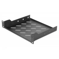 DIGITUS 254 mm (10') 1U fixed shelf 44x254x200 mm, color black (RAL 9005) (RAL 9005) (DN-10-TRAY-2-B)