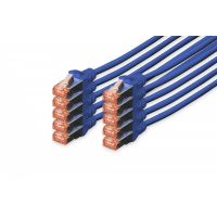 DIGITUS CAT 6 S-FTP patch cord, Cu, LSZH AWG 27/7, length 3 m, 10 pieces, color blue (DK-1644-030-B-10)