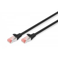 DIGITUS CAT 6 S-FTP patch cord, Cu, LSZH AWG 27/7, length 3 m, color black (DK-1644-030/BL)