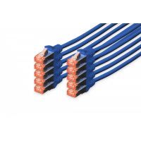 DIGITUS CAT 6 S-FTP patch cord, Cu, LSZH AWG 27/7, length 5 m, 10 pieces, color blue (DK-1644-050-B-10)