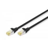 DIGITUS CAT 6A S-FTP patch cord, Cu, LSZH AWG 26/7, length 0.25 m, color black (DK-1644-A-0025/BL)