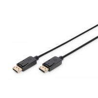 DIGITUS DisplayPort connection cable, DP M/M, 1.0m, w/interlock, DP, 1.1 conform, bl (AK-340103-010-S)