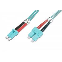DIGITUS FO patch cord, duplex, LC to SC MM OM3 50/125 µ, 1 m (DK-2532-01/3)