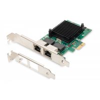 DIGITUS Gigabit Ethernet PCI Express Card, 2-port 32-bit, low profile bracket, Intel chipset (DN-10132)