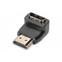 DIGITUS HDMI adapter, type A, 90ø angled M/F, Ultra HD 60p, bl, gold (AK-330502-000-S)