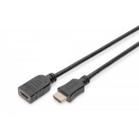 DIGITUS HDMI High Speed extension cable, type A St/Bu, 2.0m, m/Ethernet, UHD@30Hz, gold, bl (AK-330201-020-S)