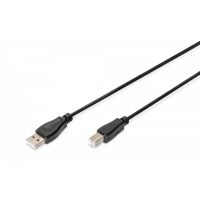 DIGITUS USB connection cable, type A - B M/M, 1.8m, USB 2.0 suitable, bl (AK-300102-018-S)