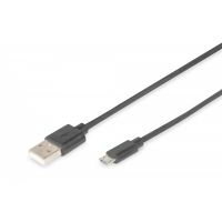 DIGITUS USB connection cable, type  A - micro B M/M, 1.8m, USB 2.0 compatible, bl (AK-300127-018-S)