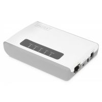 DIGITUS Wireless 300N Multifunction Network Server 2-port, USB2.0, Network USB Hub, Print Server (DN-13024)