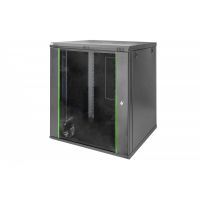DIGITUS 16U wall mounting cabinet 789x600x600 mm, color black (RAL 9005) (DN-19 16U-6/6-EC-SW)