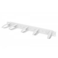 DIGITUS 1U cable management panel, 5x PVC cable rings 31x85 mm, rotatable, replaceable, grey (RAL 7035) (DN-97601-2)
