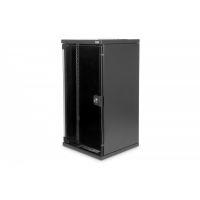 DIGITUS 254 mm (10') 12U wall mounting cabinet 592x312x300 mm, color black (RAL 9005) (DN-10-12U-B)