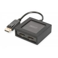 DIGITUS 4K DisplayPort to DisplayPort Splitter 1x DP in, 2x DP out, 4K*2K30Hz (DS-45404)