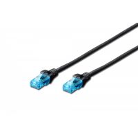 DIGITUS CAT 5e U-UTP patch cord, PVC AWG 26/7, length 3 m, color black (DK-1512-030/BL)