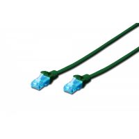 DIGITUS CAT 5e U-UTP patch cord, PVC AWG 26/7, length 3 m, color green (DK-1512-030/G)