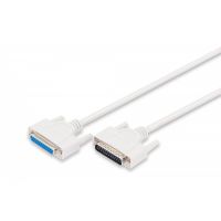 DIGITUS Datatransfer extension cable, D-Sub25 M/F, 2.0m, serial/parallel, molded, be (AK-610201-020-E)