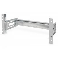 DIGITUS DIN rail holder, 4U, 178x483x223 mm, galvanized incl. din rail, variable depth and height (DN-19-DIN-4U)