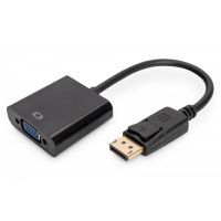 DIGITUS DisplayPort adapter cable, DP - HD15 M/F, 0.15m,w/interlock, DP 1.2 compatible, bl (AK-340403-001-S)