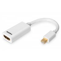 DIGITUS DisplayPort adapter cable, mini DP - HDMI type A M/F, 0.15m, DP 1.1a compatible, wh (AK-340411-001-W)