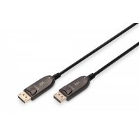 DIGITUS DisplayPort AOC hybrid-fiber connection cable M/M, 20m, UHD 8K@60Hz, gold, bl (AK-340107-200-S)