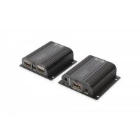 DIGITUS HDMI Extender Set, 50 m over network cable (CAT 6/6a/7), EDID, 1x HDMI loop out, FHD, 1080p (DS-55100-1)