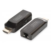 DIGITUS Mini HDMI Extender Set, Full HD, 1080p 50m, Cat6/6A/7, powered via Micro USB cable, bk (DS-55203)
