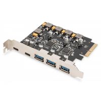 DIGITUS PCIe Karte 2x USB-C + 3x USB A 5x SuperSpeed 10Gbps (DS-30222)
