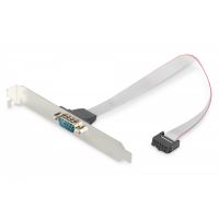 DIGITUS Serial Slot Bracket cable, D-Sub9 - IDC 2x5pin M/F, 0.25m, serial, DTK, be (AK-610300-003-E)